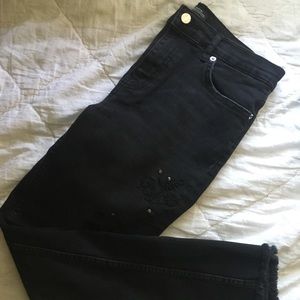 Zara cropped bootcut jeans